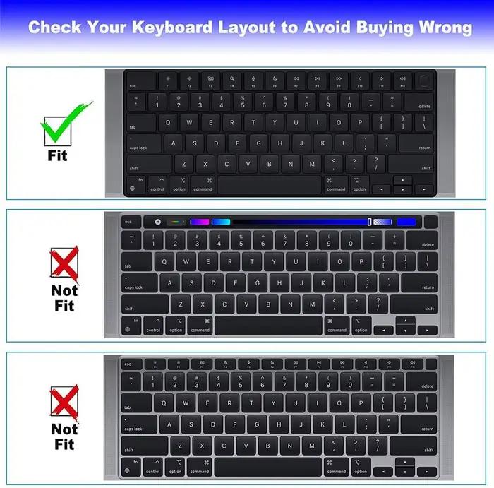 Couverture de clavier EU/US pour nouveau macbook pro 14 pouces 2021 m1 a2442/macbook pro 16