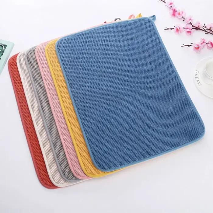 Tapis de vaccage de la Vaisselle en Microcarence Absorbant, Polymères de Comptoir de Cuisine, Serviette à vaccage Rapide, Réutilisable, Degré de Chaleur, 40x30cm