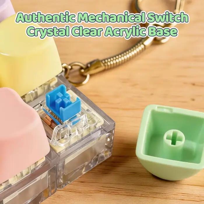 Porte-clés clavier fidget en forme de cœur à 9 touches