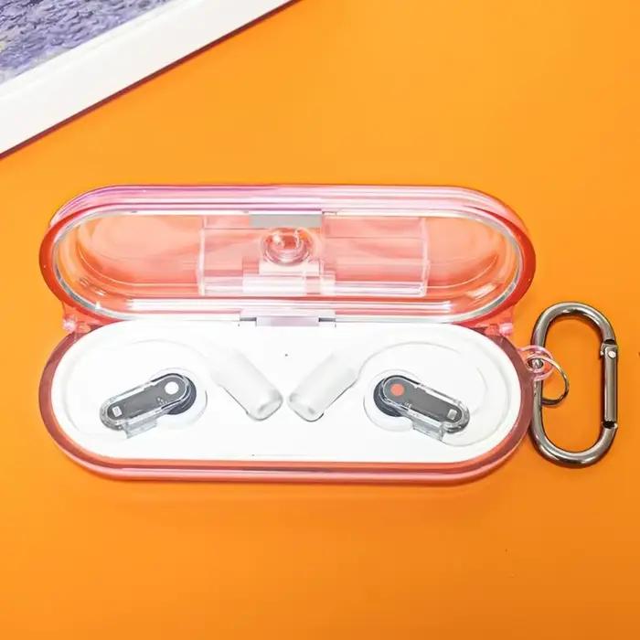 Étui protection des casques pour rien d'oreille (Ouver) Couvrir peau du boîtier lavable à coque à choc