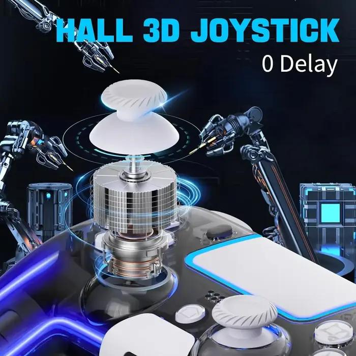 Manettes Saitake pour PS4 Personnalisation RVB Joystick Hall 3D Confort Ergonomique Jeu Immersif Occasions Spéciales
