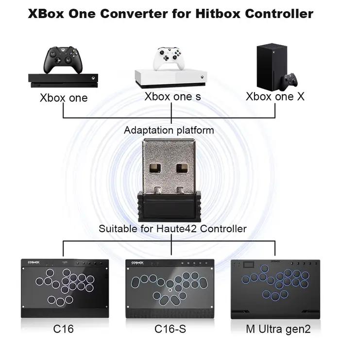 Contrôleur sans levier Haute42 pour convertisseur Xbox One pour adaptateur