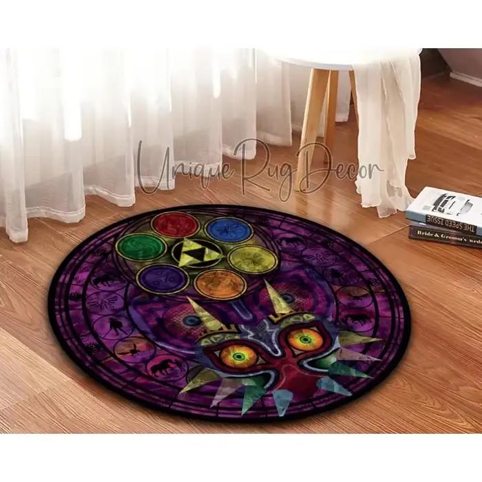Tapis rond avec symbole de Zelda