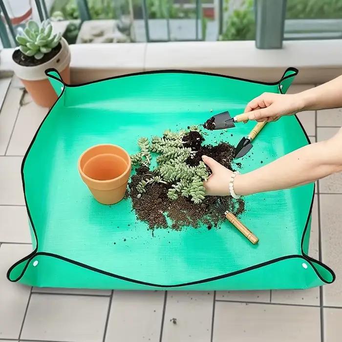 Tapis de jardinage épais, imperméable et résistant aux taches, turquoise, durable, facile à nettoyer, pour mélanger la terre, 1 pièce