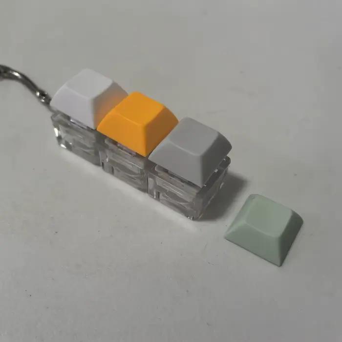 Relaxant bricolage clavier Fidget porte-clés Keycap touches bouton Clicker jouet soulagement du Stress passez le temps