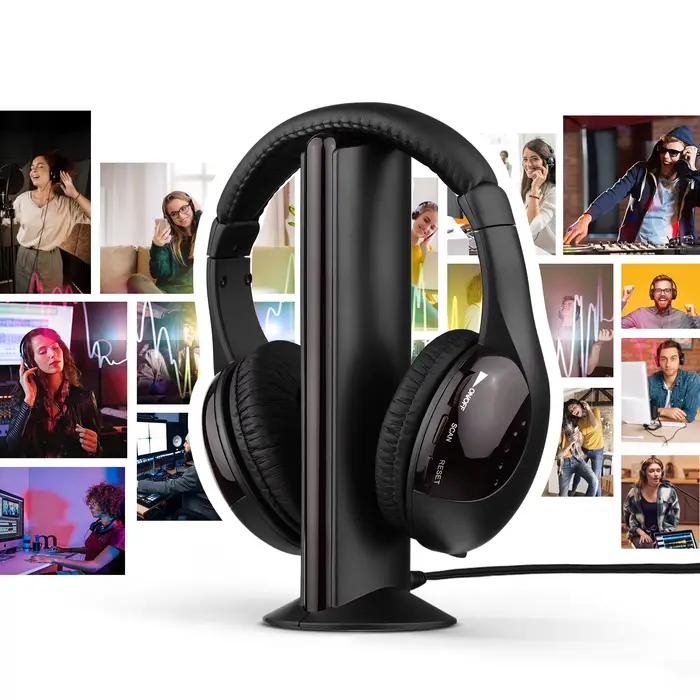 Casque sans fil 5 en 1 FM Hi-Fi