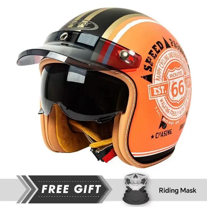 Hommes femmes Jet casque Moto casque DOT approuvé casque ouvert Capacete De Moto ABS matériel Moto équipements