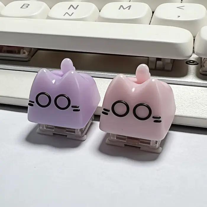 Clavier mécanique personnalisé avec image de chat kawaii