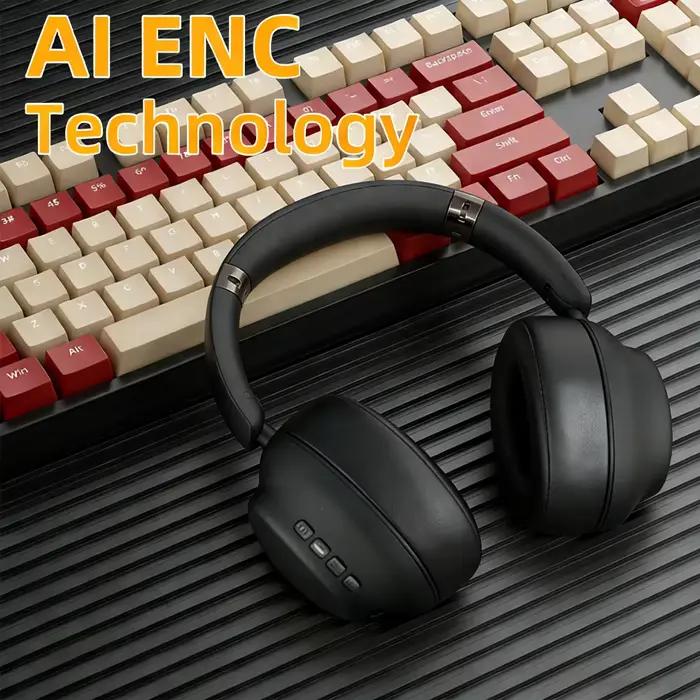 Bluetooth 5.3 écouteurs pliable sans fil HiFi stéréo casque de jeu suppression du bruit
