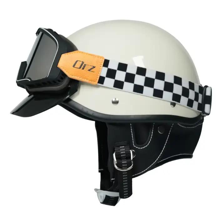 Demi-casque de Moto rétro pour hommes et femmes, casquette de sécurité pour Motocross, quatre saisons, Moto électrique japonaise, casque ouvert
