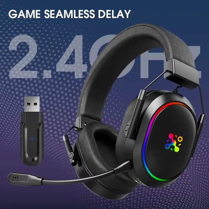 LDON casque de jeu sans fil pour PS5 PS4 Bluetooth 2.4GHz