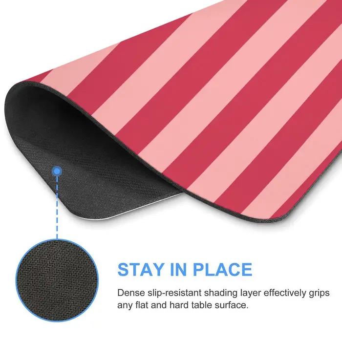 Tapis de clavier moderne à rayures verticales rouge framboise pour la maison et le bureau