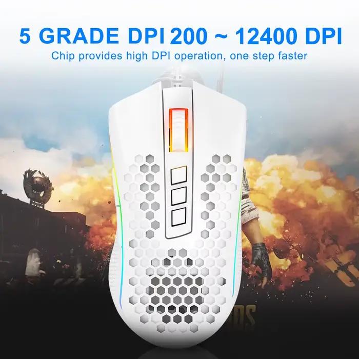 Redragon Tempête M808 USB filaire RGB Gaming Mouse 12400 DPI jeu programmable souris rétro-éclairage ergonomique
