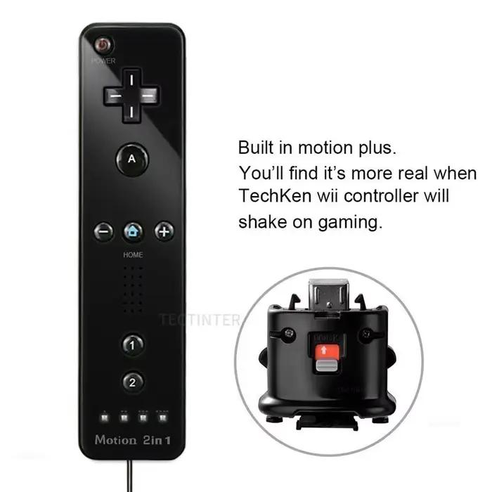 Sans fil À Distance Controle Pour Wii /Wii U Console Intégré Mouvement Plus Bluetooth Gamepad Contrôleur Nunchuck Avec Dragonne