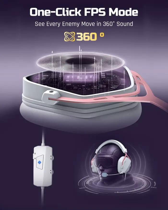 Casque de jeu NUBWO HG03 avec son surround 7.1