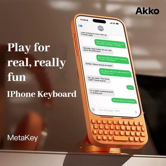 Akko Metakey clavier Mobile Plug And Play rétro-éclairé clé contrôlée Page retournement pour Iphone 16/17 Promax coque de protection pour téléphone