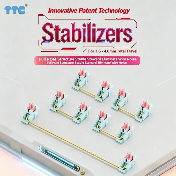 Stabilisateurs de clavier mécanique personnalisés TTC à montage sur plaque