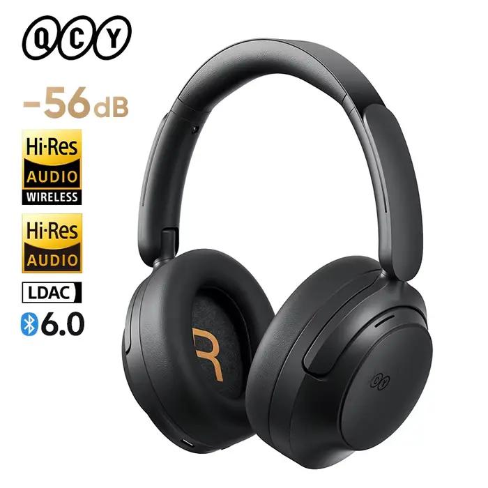 Casque supra-auriculaire QCY H3S sans fil ANC adaptatif LDAC haute résolution pour musique, jeu, travail et détente