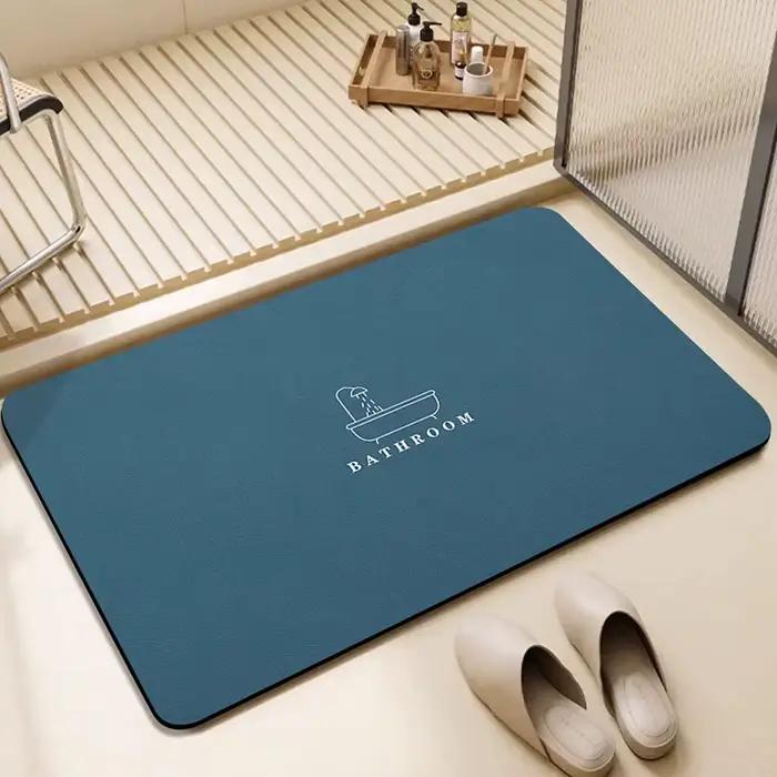Tapis de sol absorbant pour salle de bain Simple, boue de diatomée douce, antidérapant, à séchage rapide, tapis de toilette