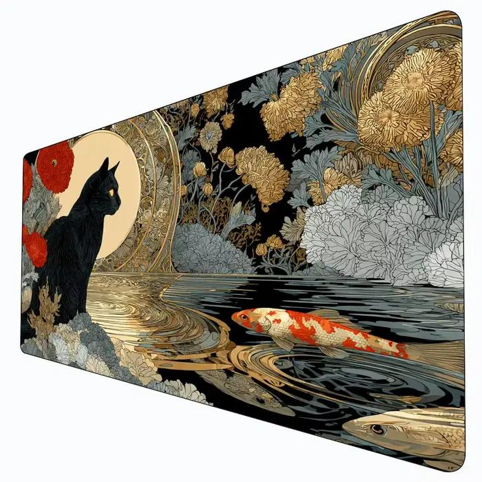 Tapis de jeu MTG Black Cat and Koi