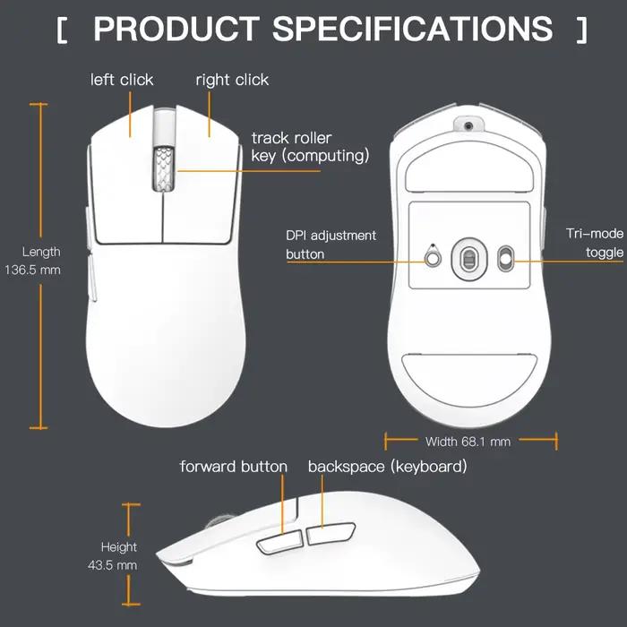 Souris de jeu sans fil Darmoshark Official M9