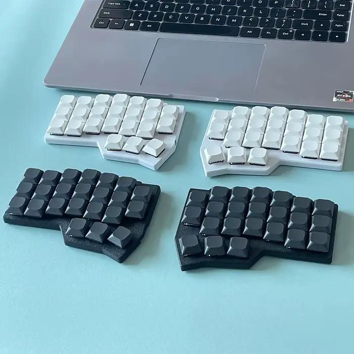 CHOC CORNE V4.1 clavier mécanique divisé ultra-mince à profil bas commutateur Kaih V1/V2 échange à chaud 2.4G sans fil VIAL Programmable