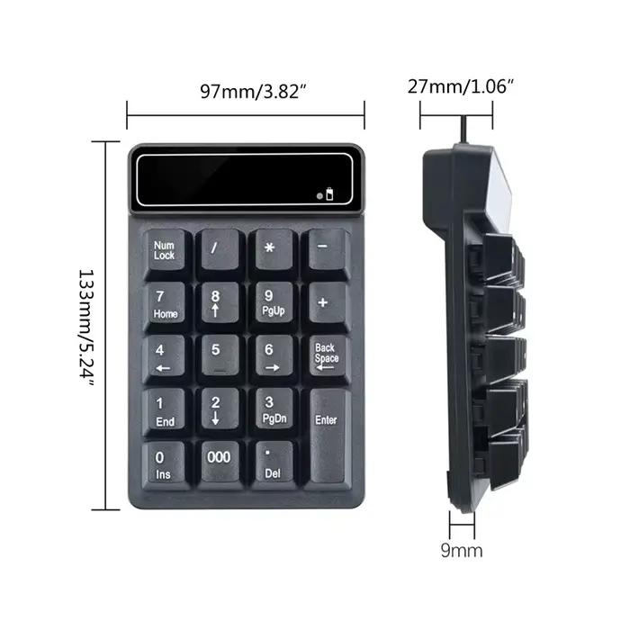 Nouveauté 2.4G clavier numérique sans fil sensation mécanique 19 touches pavé