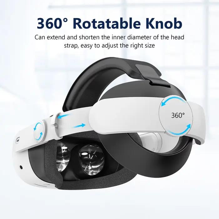 Sangle de tête BEHORSE réglable pour Meta Quest 3/3S confortable ergonomique pour VR gaming et formation professionnelle