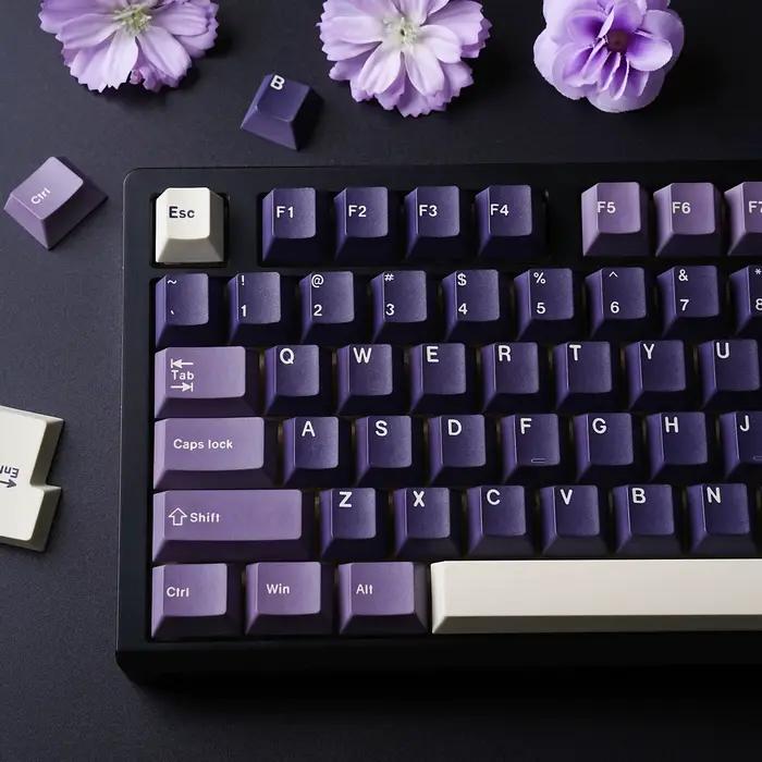 Ensemble de touches de clavier mécanique en carbone violet
