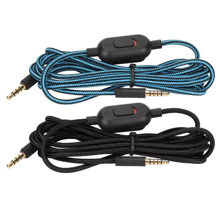 Câble tressé pour casque de jeu avec contrôle du volume et fonction mute pour Logitech G Pro G Pro X G433 G233
