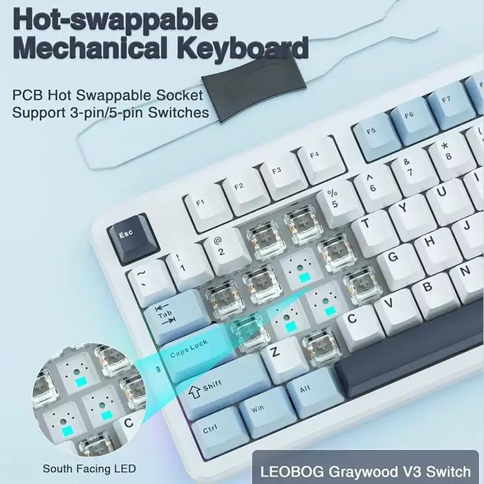 AULA F87 Pro clavier mécanique sans fil TKL