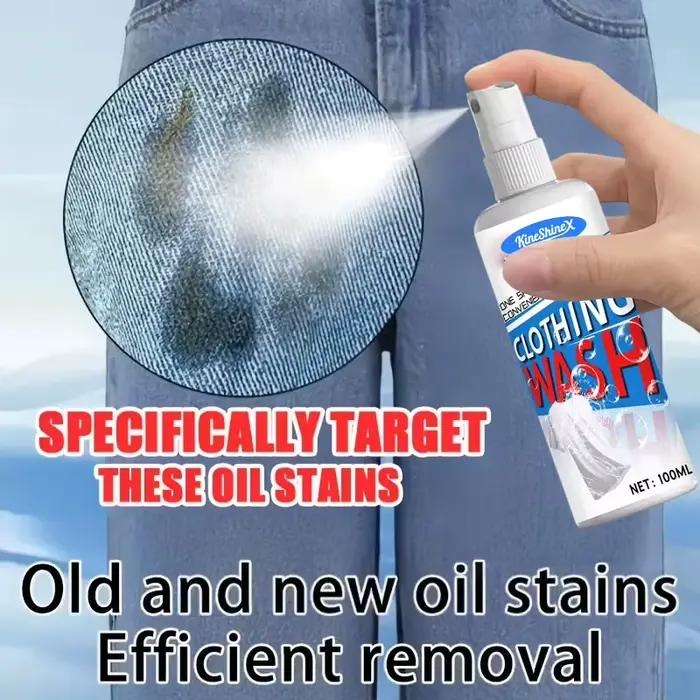 Dissolvant de taches pour vêtements, Spray Portable et démaquillant pour manteau, Spray de taches pour tapis en tissu, blanchiment jaune, 100ML