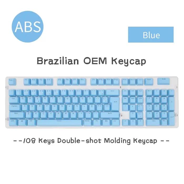 108 touches clavier mécanique Keycaps brésilien Abnt2 disposition Keycap OEM profil ABS