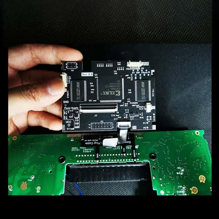 Kit d'écran LCD Full Display HighLit pour console Game Gear GG V4.2 avec sortie VGA et luminosité réglable