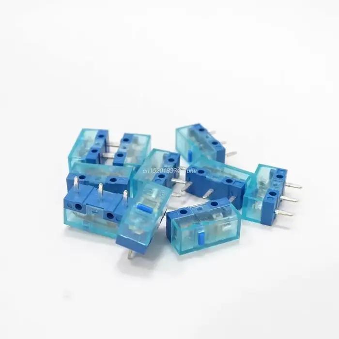 Micro bouton de souris transparent bleu