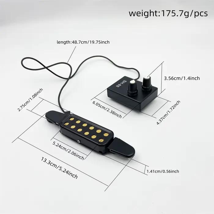 Accessoires pour guitare acoustique : Micro pour trou de son avec réglage du volume, Micro de guitare pour trou de son sans trou ouvert SH-88