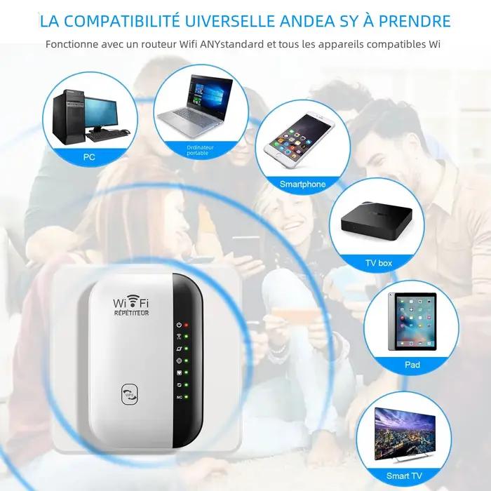 Répéteur WiFi sans fil 300Mbps amplificateur d'extension