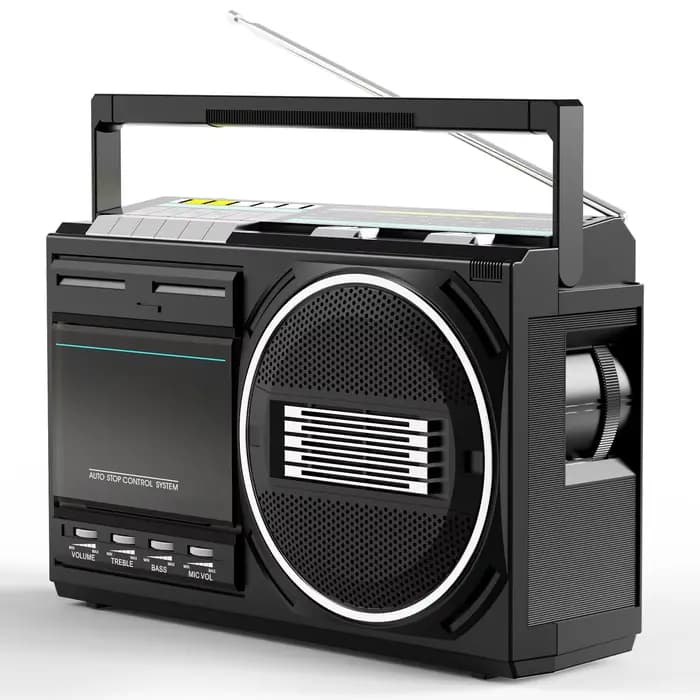 Enregistreur de cassettes rétro avec micro intégré