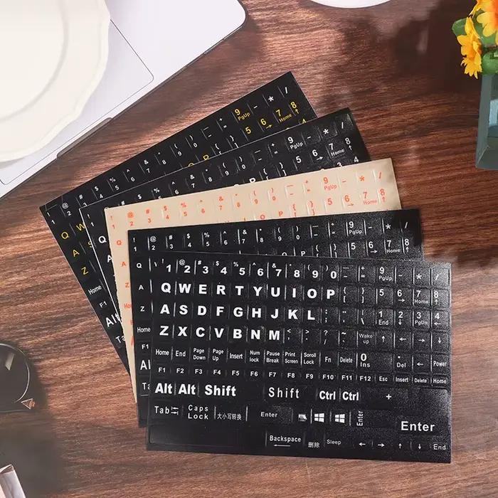 Anglais 120 touches mat Standard étanche clavier autocollants lettre Alphabet