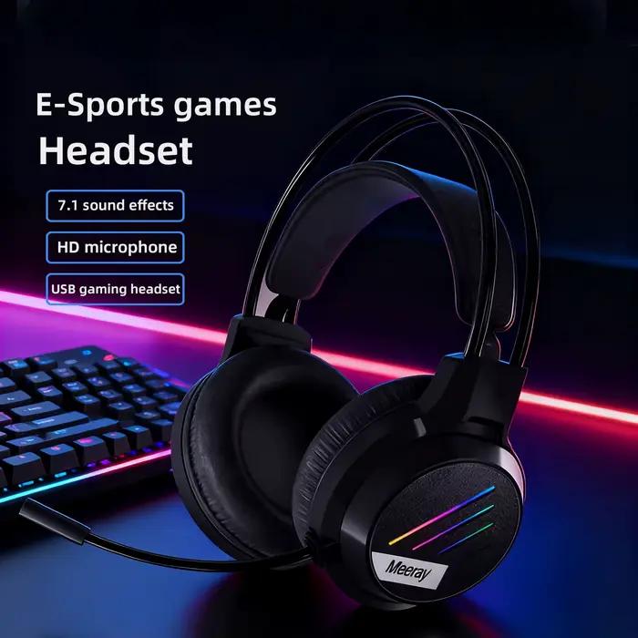 Goldpo H19 casque de jeu 7.1 son Surround virtuel