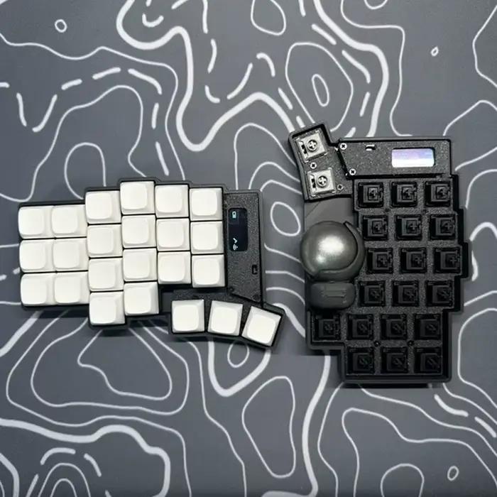 Keyball 39/44/61 Kit de clavier fendu avec écran OLED Trackball personnaliser bricolage Kit de claviers mécaniques divisés sans fil Support ZMK
