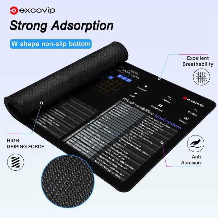 Tapis de souris EXCO raccourcis pour Mac OS/Windows
