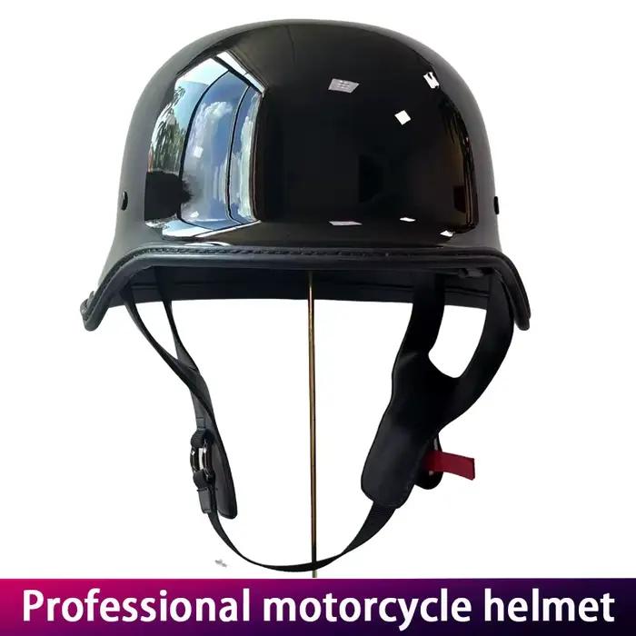 Casque de soldat rétro pour hommes, moto de croisière, vélo lourd, demi-seau de Style allemand, couvre-chef Vintage pour motards
