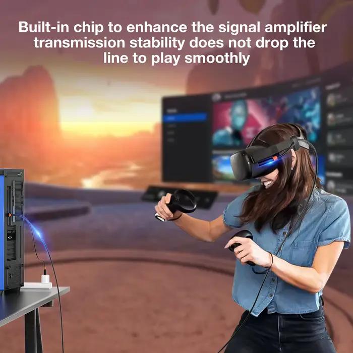 Câble de chargement de transfert de données 5Gbps USB3.0 vers type-c pour PSVR2 Oculus Quest 3 /2