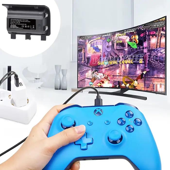 Batterie rechargeable pour contrôleur Xbox 1400 mAh + câble de type C pour manette de jeu à distance