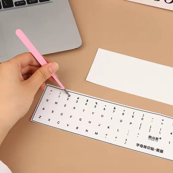 Autocollant de clavier de Film détachable de langue Alphabet anglais