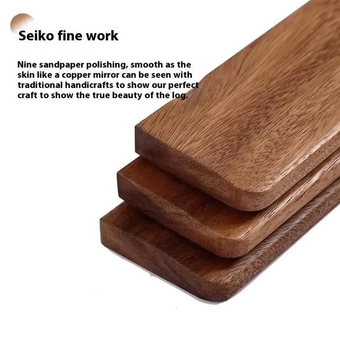 Repose-poignets ergonomique personnalisé en bois de noyer pour clavier