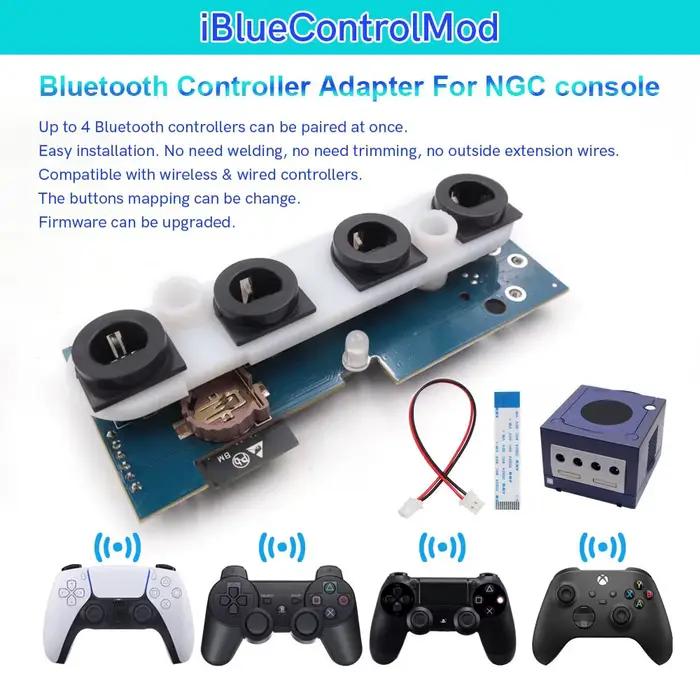 Adaptateur interne sans fil Bluetooth pour contrôleur NGC iBlueControlMod pour console GameCube