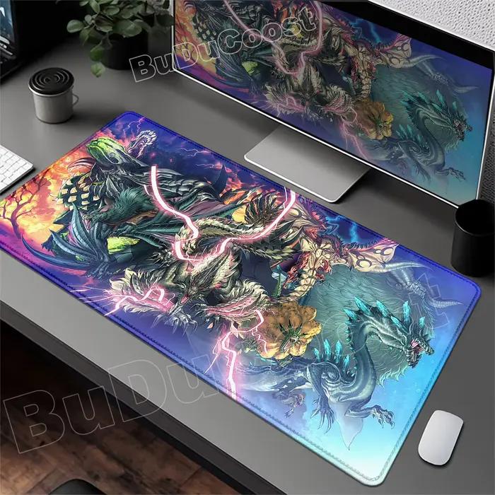 Tapis de souris Monster Hunter Wilds imprimé HD, caoutchouc naturel, bordures résistantes, précision de mouvement, résistance à l'usure, variété de couleurs et tailles pour gamer et collectionneur