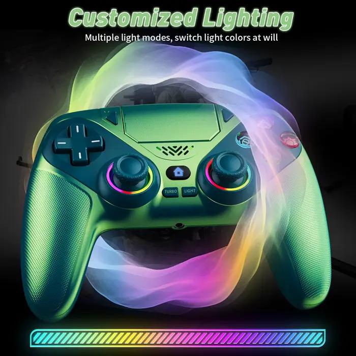 Manettes de jeu sans fil RGB pour PlayStation 5/PS5 Pro/Slim PC